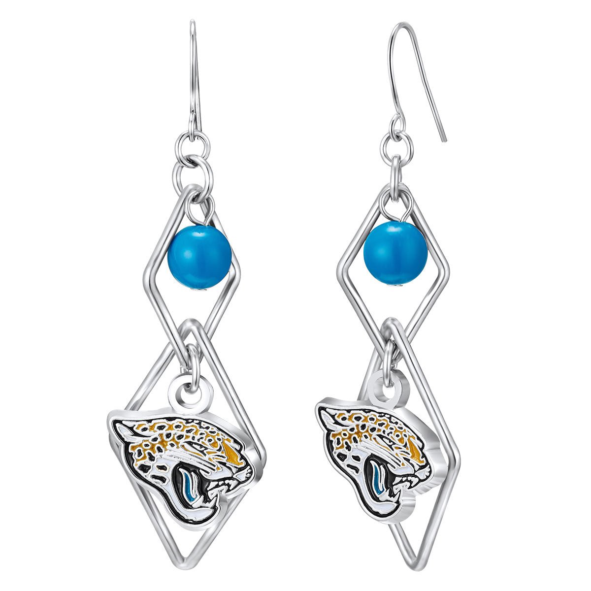 NFL Triangle Logo Dangler Earrings - Gamedays Gear - Jacksonville Jaguars