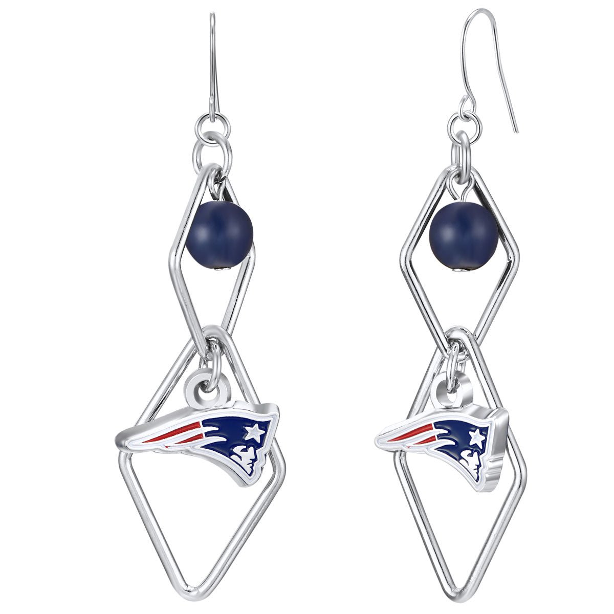 NFL Triangle Logo Dangler Earrings - Gamedays Gear - New England Patriots