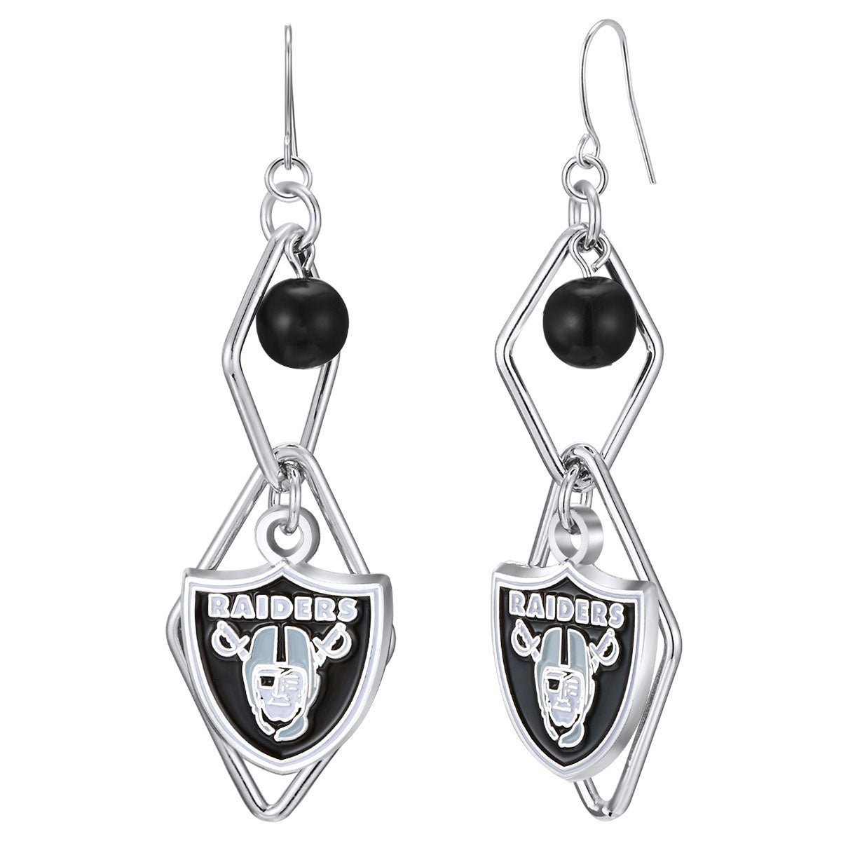 NFL Triangle Logo Dangler Earrings - Gamedays Gear - Las Vegas Raiders