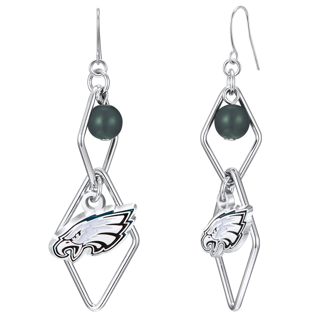 NFL Triangle Logo Dangler Earrings - Gamedays Gear - Philadelphia Eagles