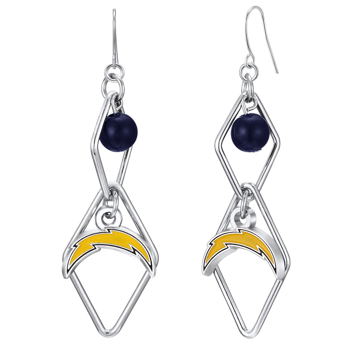 NFL Triangle Logo Dangler Earrings - Gamedays Gear - Los Angeles Chargers