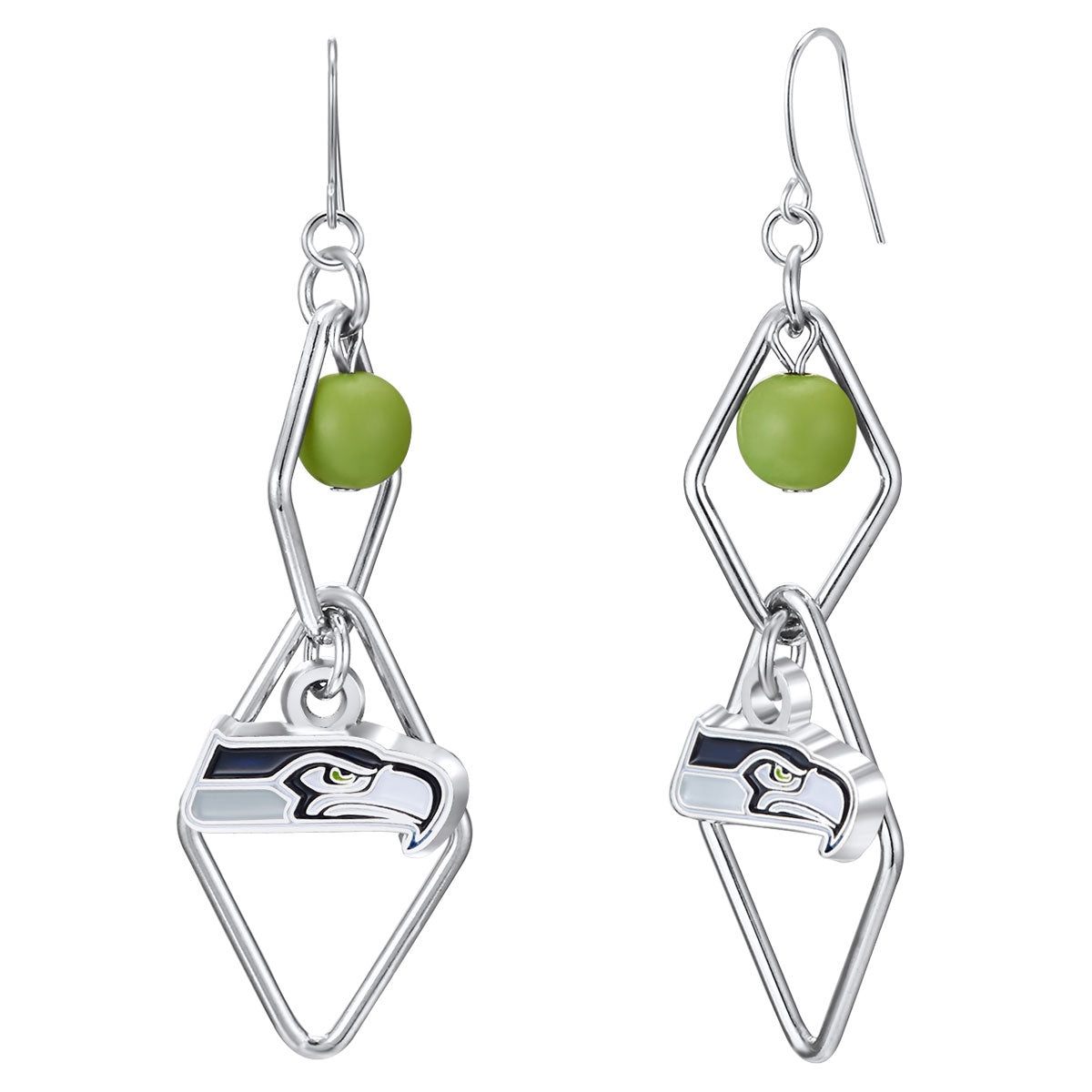 NFL Triangle Logo Dangler Earrings - Gamedays Gear - Seattle Seahawks