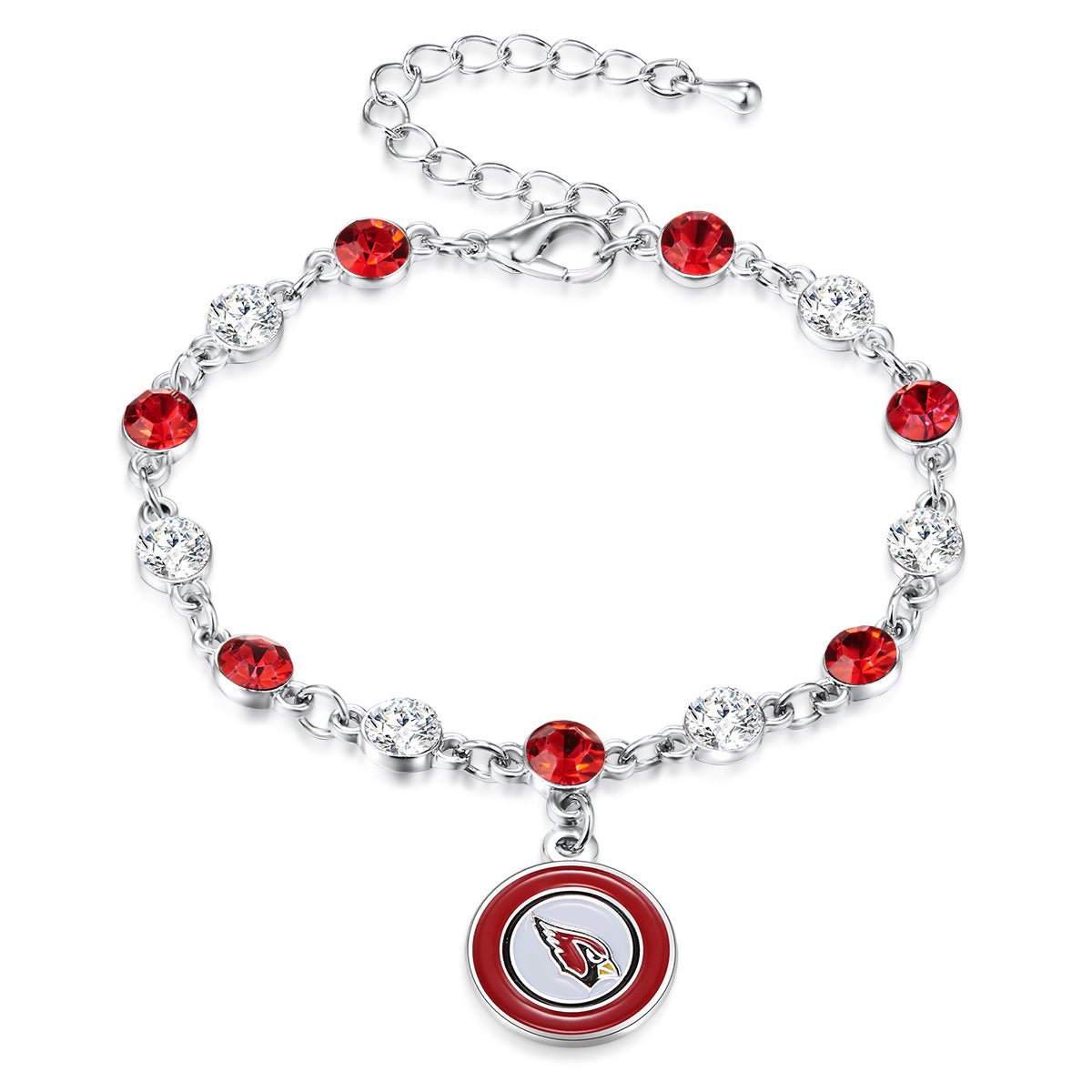 NFL Two Tone Crystal Bangle Bracelet - Gamedays Gear - Arizona Cardinals