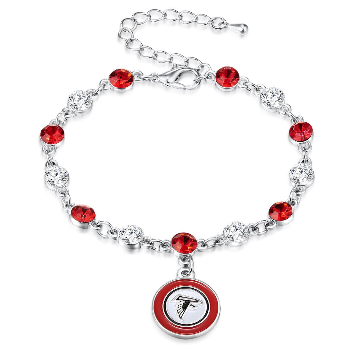 NFL Two Tone Crystal Bangle Bracelet - Gamedays Gear - Atlanta Falcons