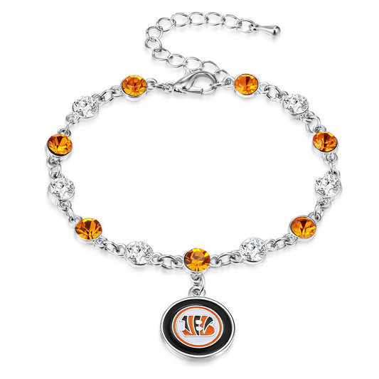 NFL Two Tone Crystal Bangle Bracelet - Gamedays Gear - San Francisco 49ers