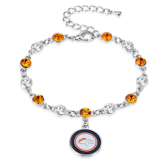 NFL Two Tone Crystal Bangle Bracelet - Gamedays Gear - San Francisco 49ers