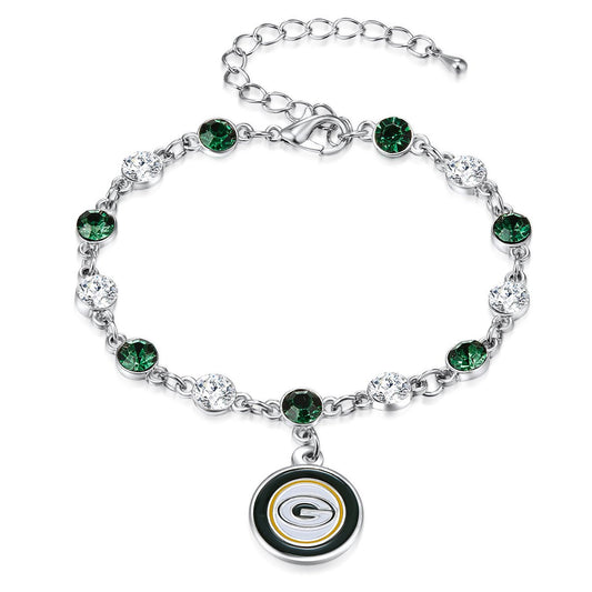 NFL Two Tone Crystal Bangle Bracelet - Gamedays Gear - San Francisco 49ers